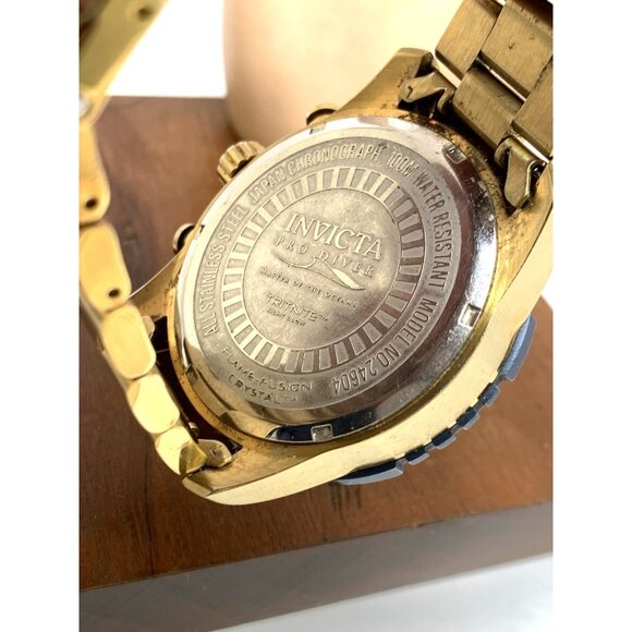 Invicta Men's Watch 24604 Pro Diver Quartz Chronograph Gold Steel Blue Dial 48mm - Picture 8 of 16